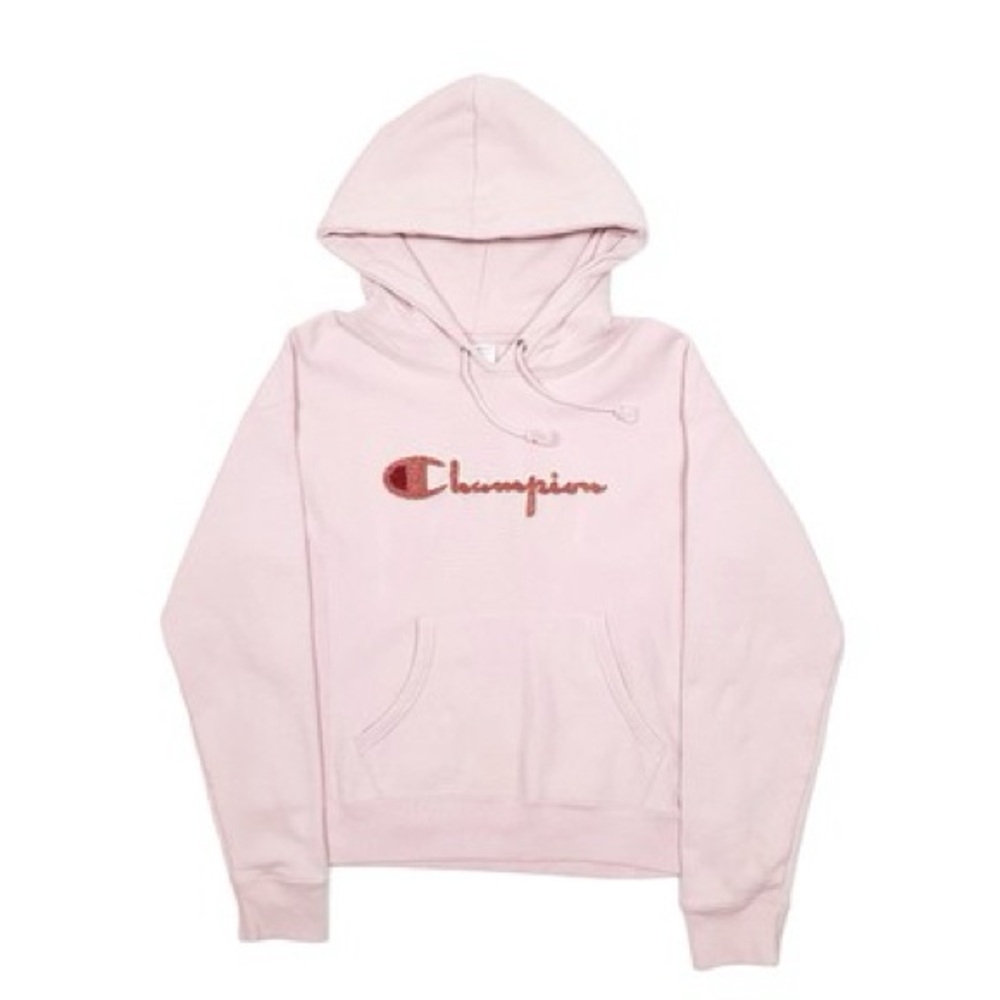 Blush Pink Embroidered Champion Hoodie 🌸 SIZE XL
